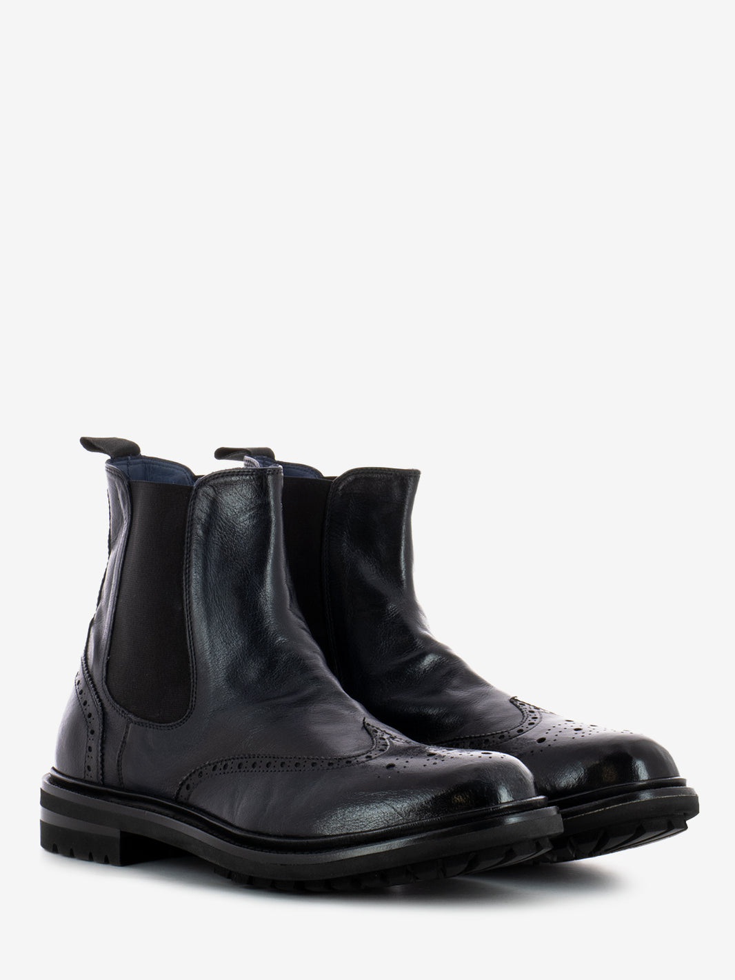 Stivaletto in pelle Bufalo navy