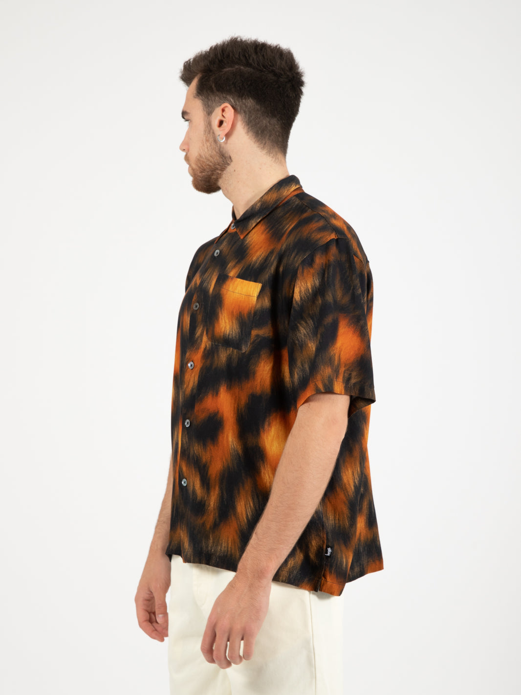 Tiger Print Shirt Black/Orange