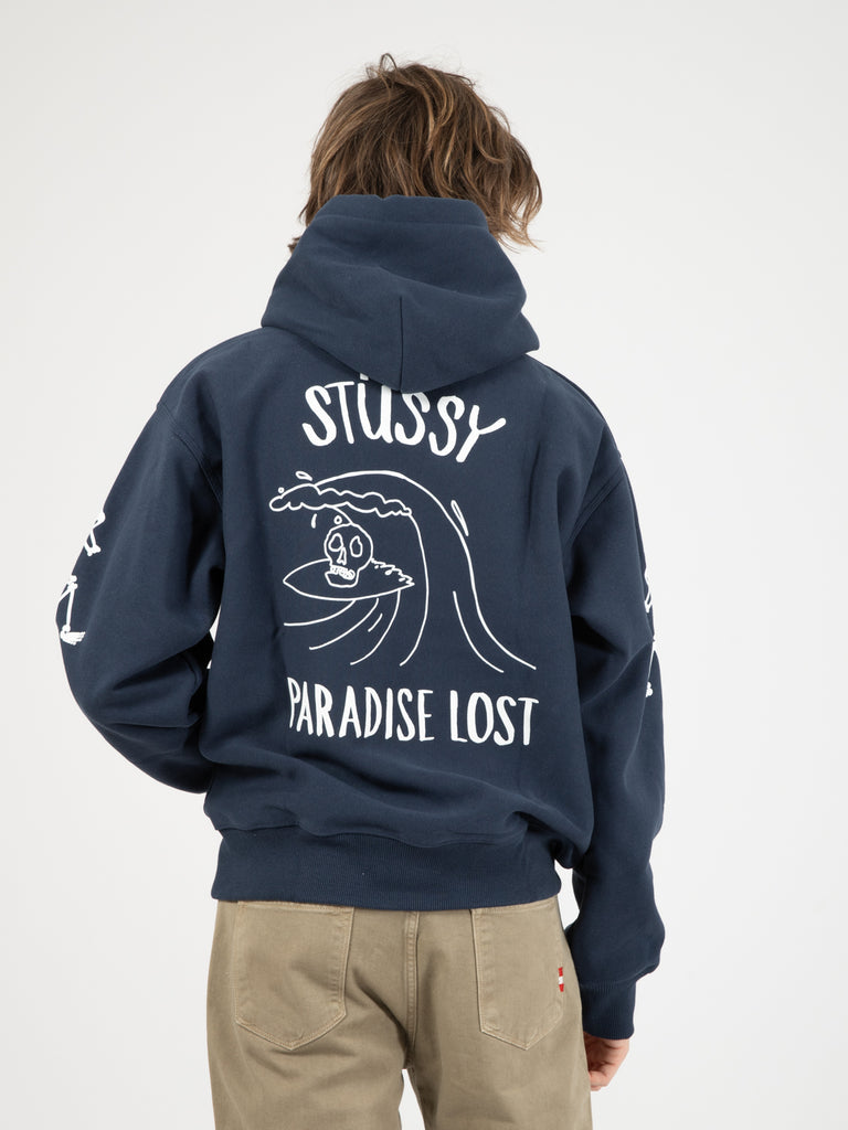 STUSSY - Paradise Lost Hood navy