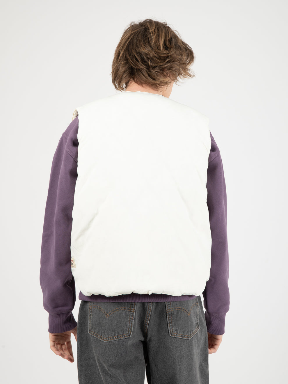 Reversible Quilted Vest Cream
