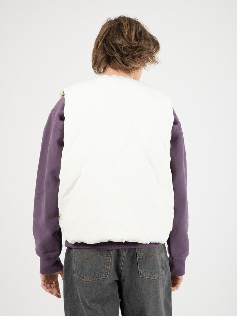 STUSSY - Reversible Quilted Vest cream