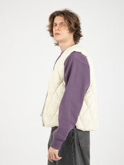 STUSSY - Reversible Quilted Vest cream