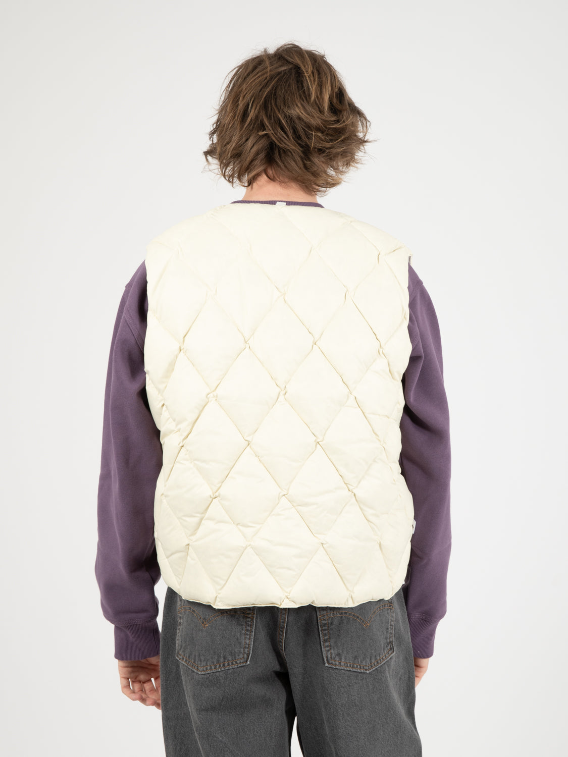 Reversible Quilted Vest Cream