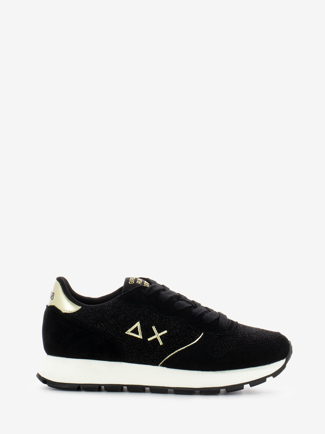 Ally glitter textile black sneakers