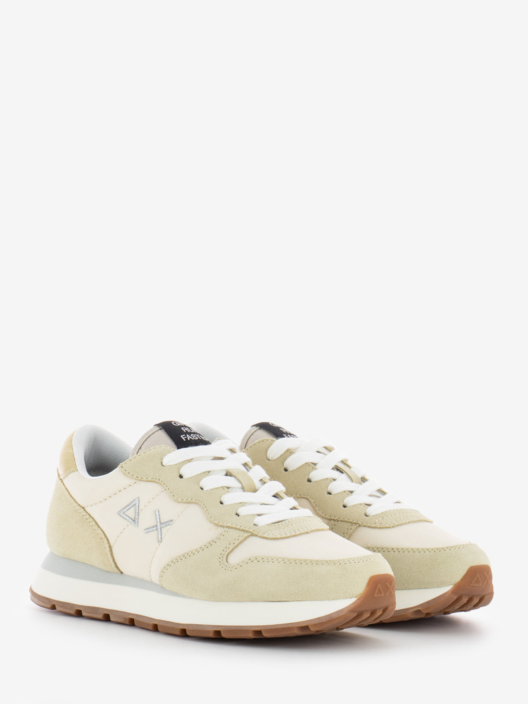 Creamy white Ally Gold Girl sneakers