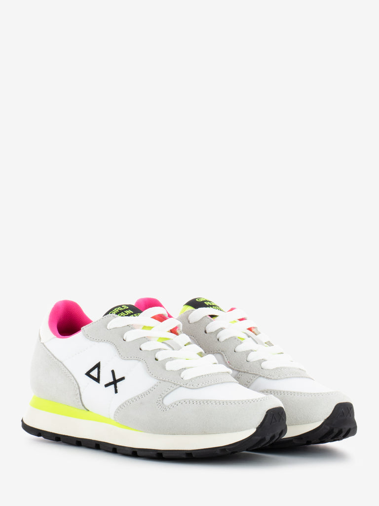 SUN 68 - Sneakers Ally Solid nylon bianco / giallo fluo