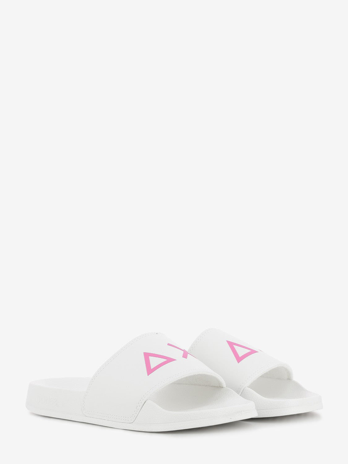 Slippers logo bianco / fuxia
