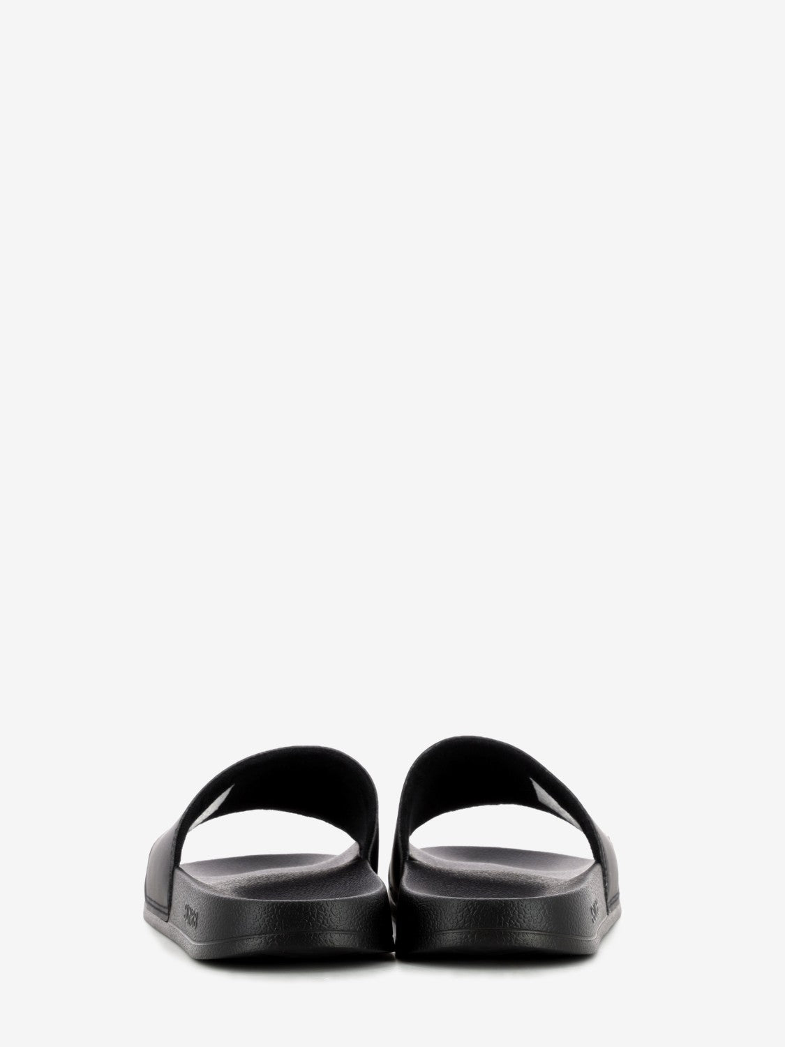 Slippers logo nero / fuxia