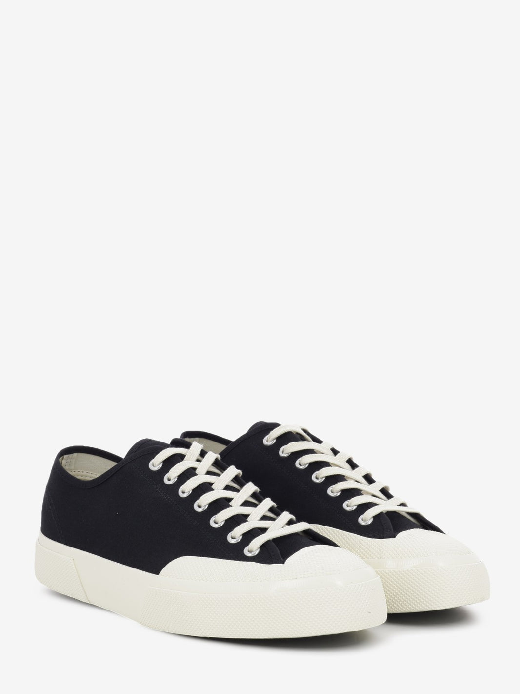 2432 Works Low Cut cotton canvas black