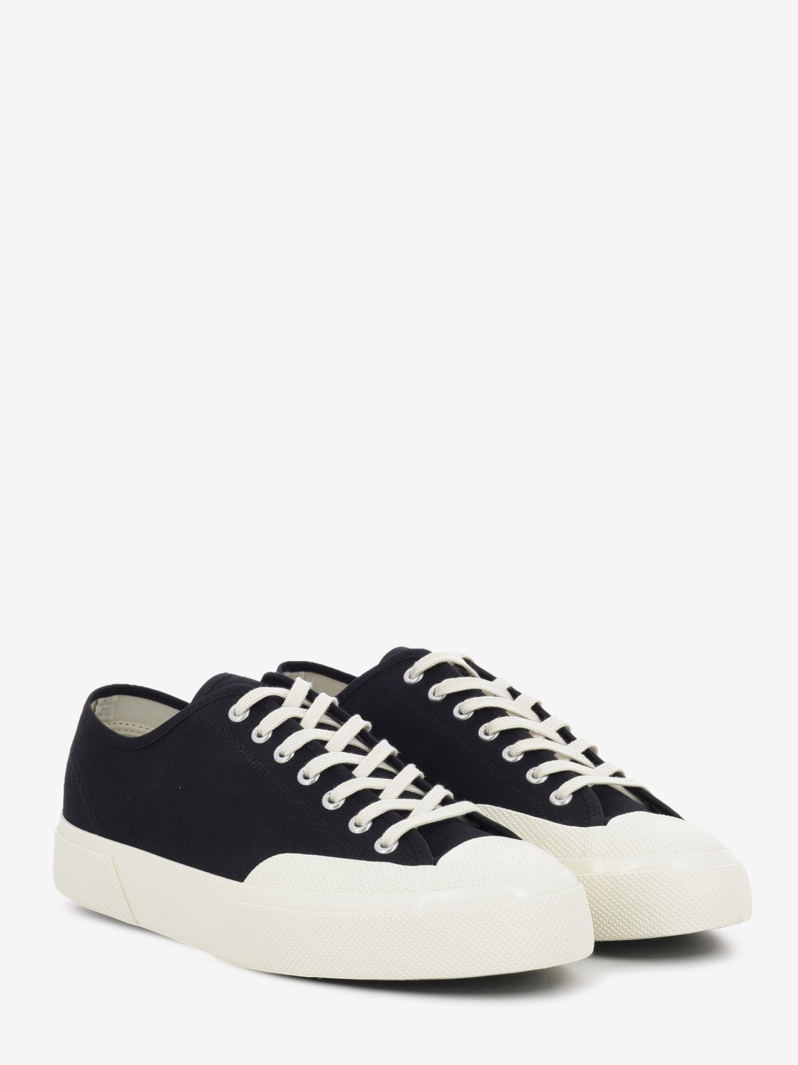 2432 Works Low Cut cotton canvas black