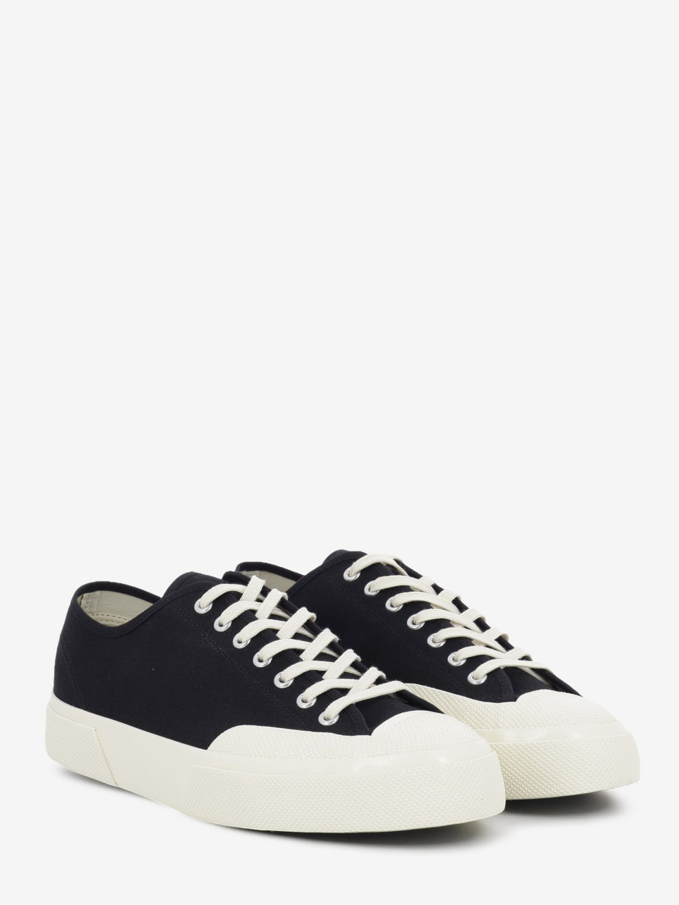 2432 Works Low Cut cotton canvas black