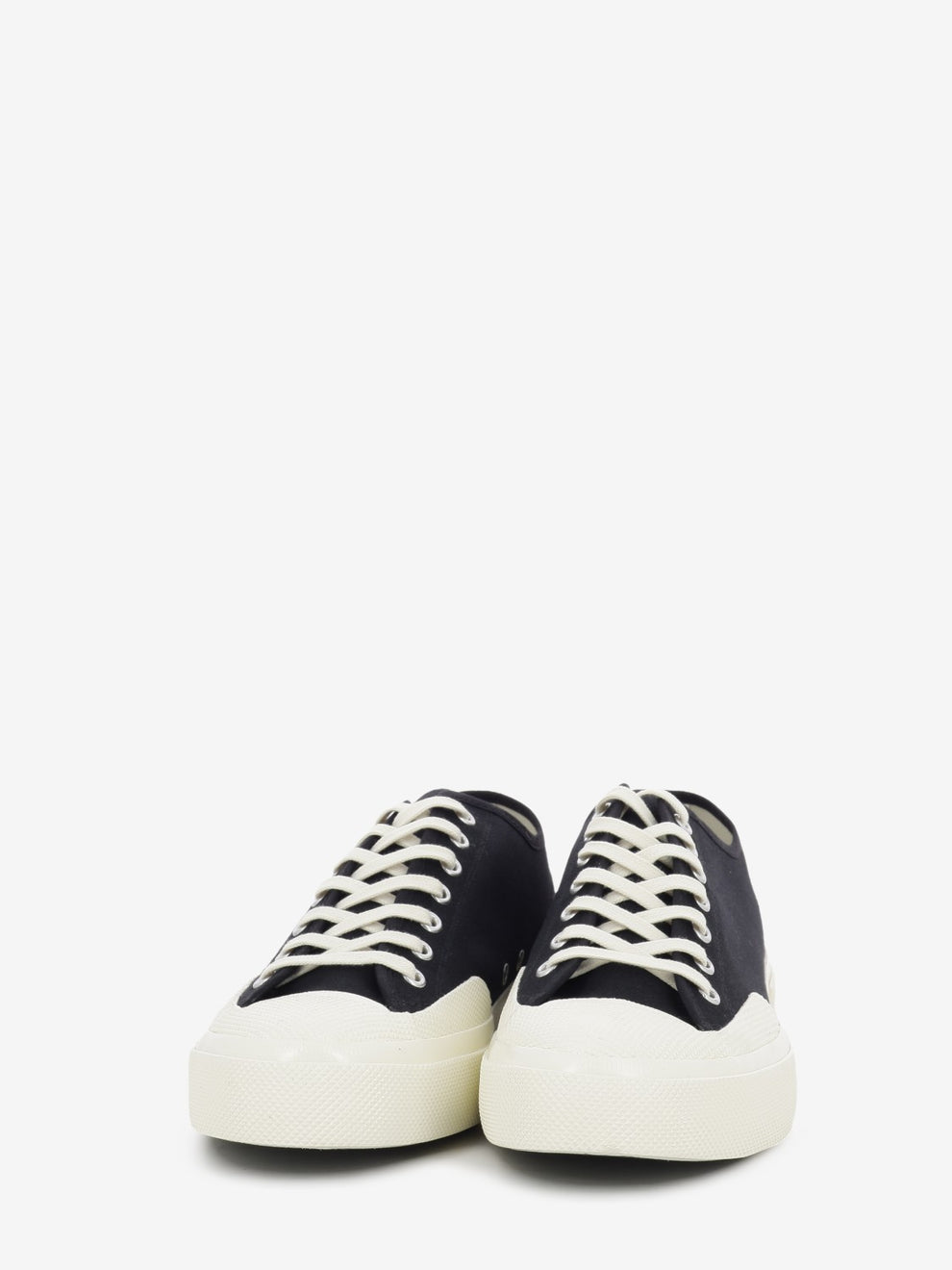 2432 Works Low Cut cotton canvas black