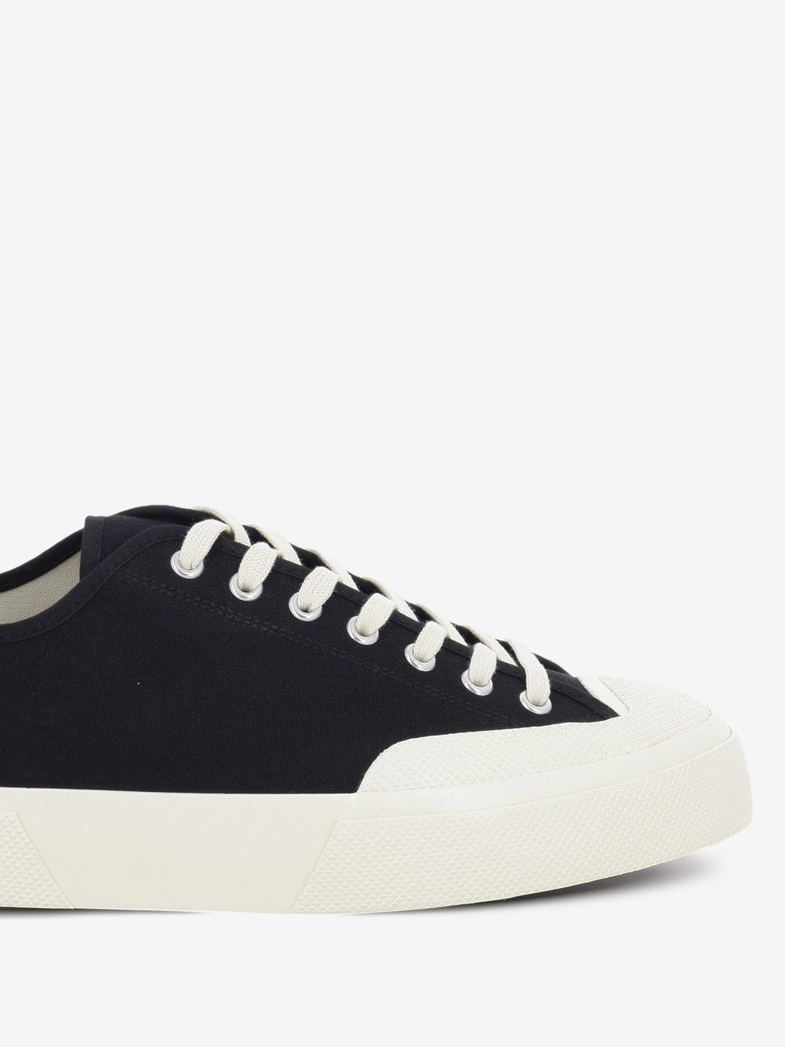 2432 Works Low Cut cotton canvas black