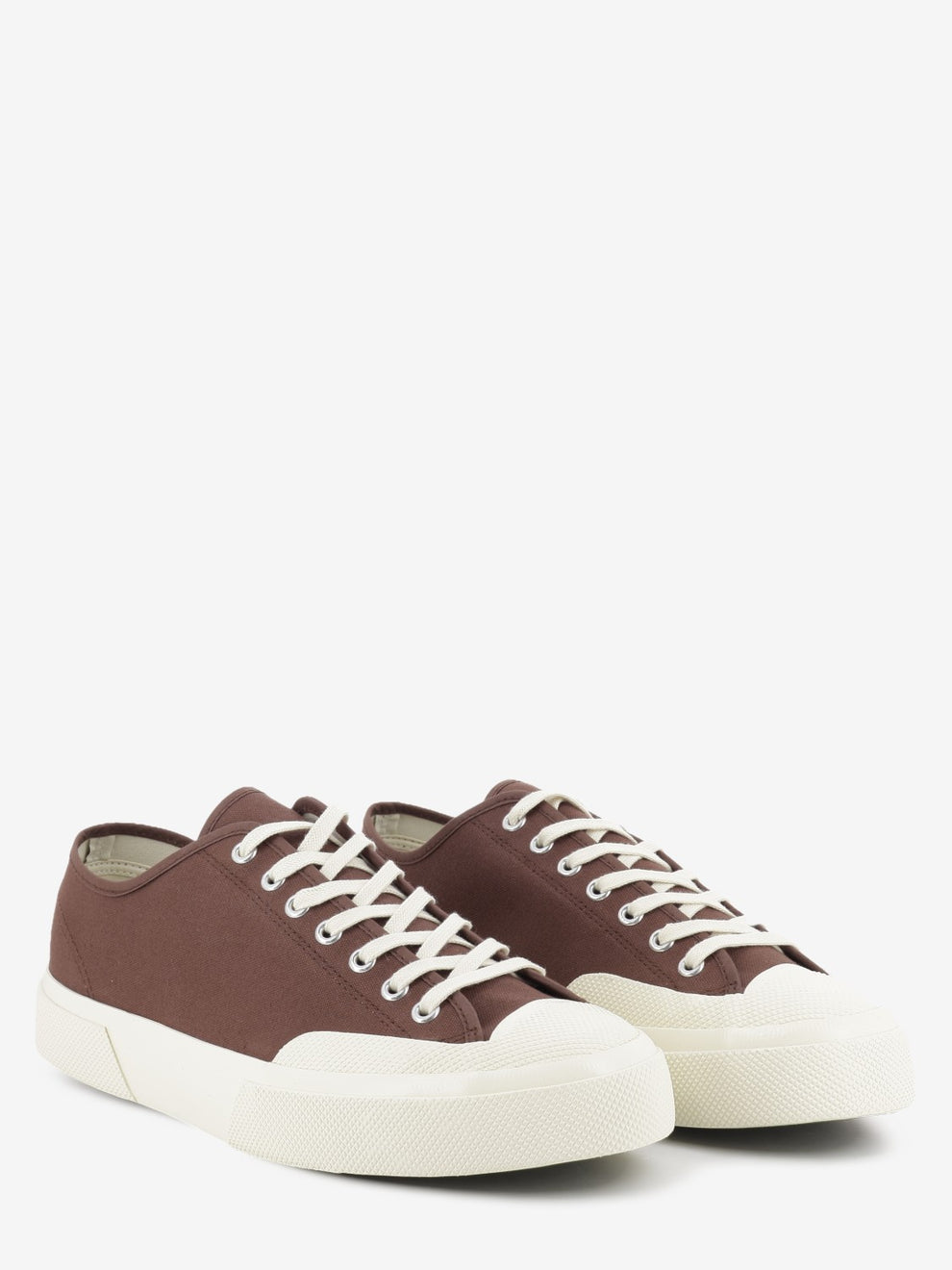 2432 Works Low Cut cotton canvas brown
