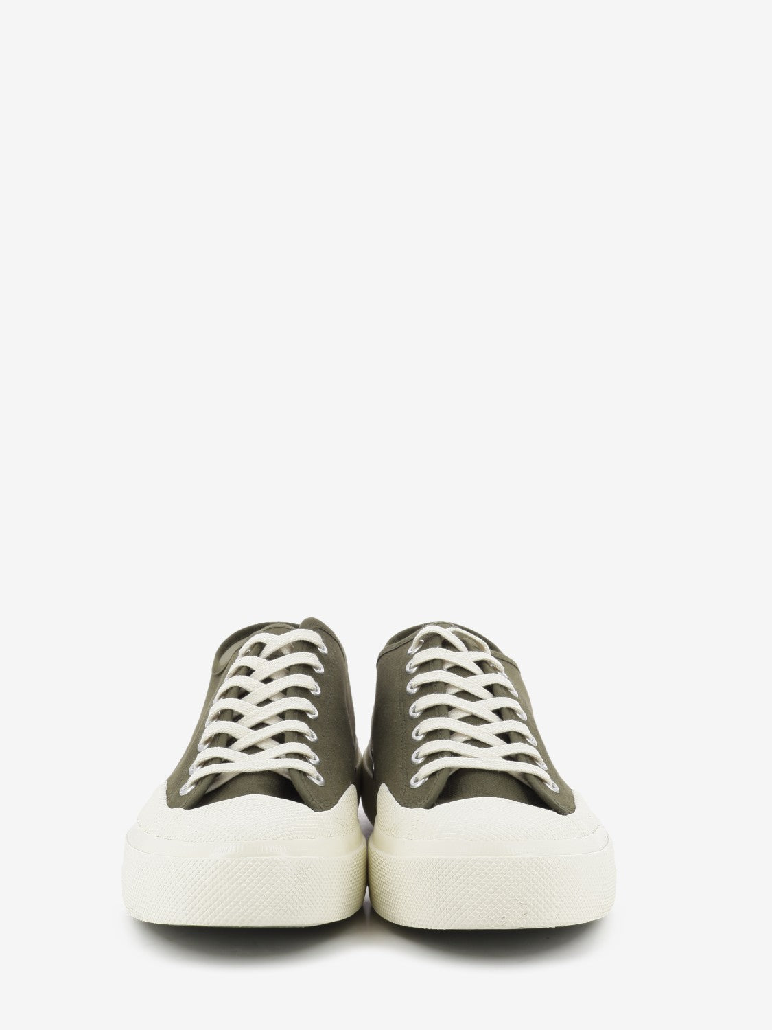 2432 Works Low Cut cotton canvas green