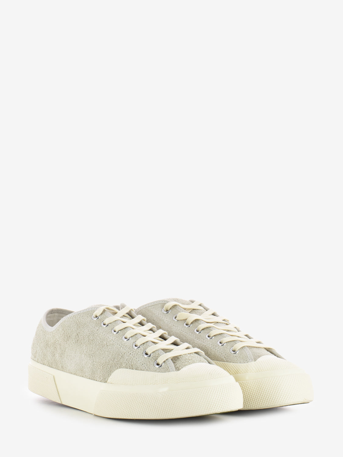 Milk white / off white suede sneakers