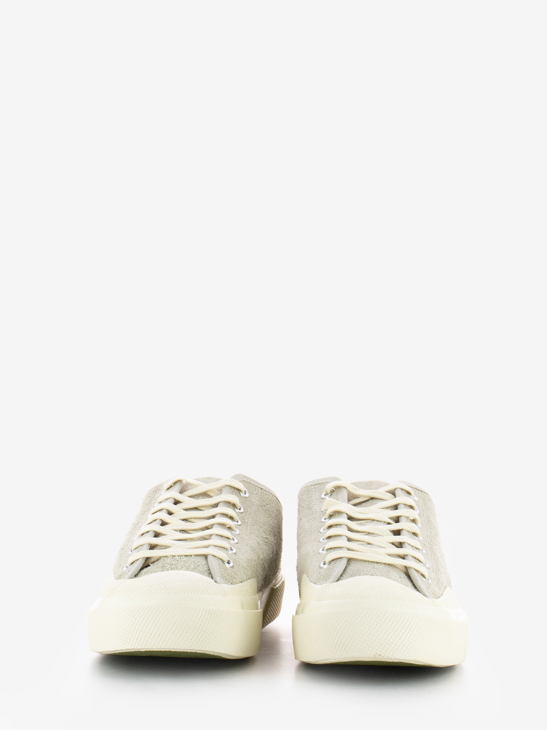 Milk white / off white suede sneakers