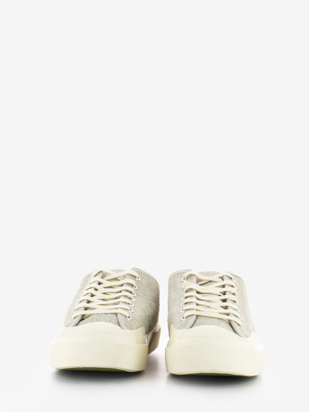 Milk white / off white suede sneakers