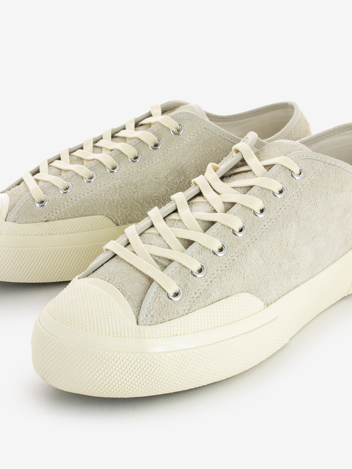 Milk white / off white suede sneakers