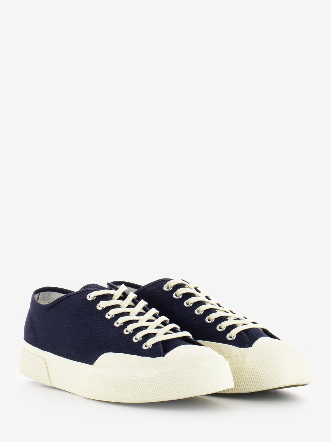 Navy / off white canvas sneakers