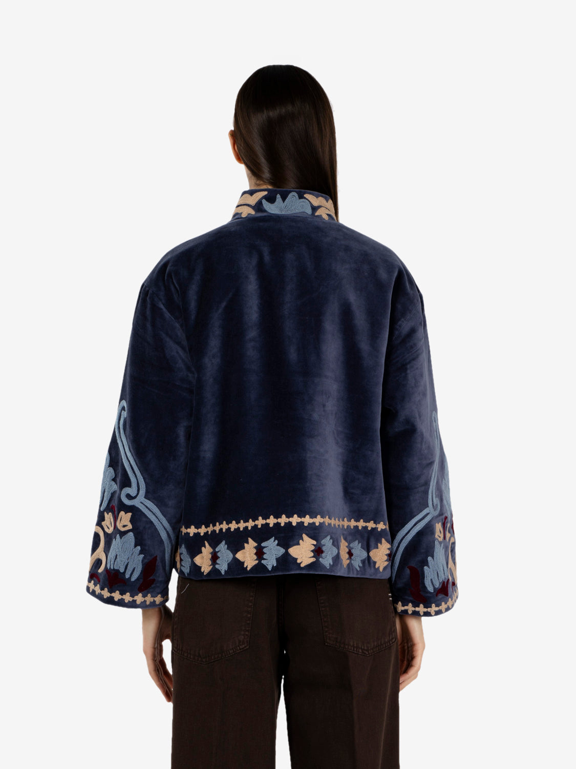 Navy embroidered jacket