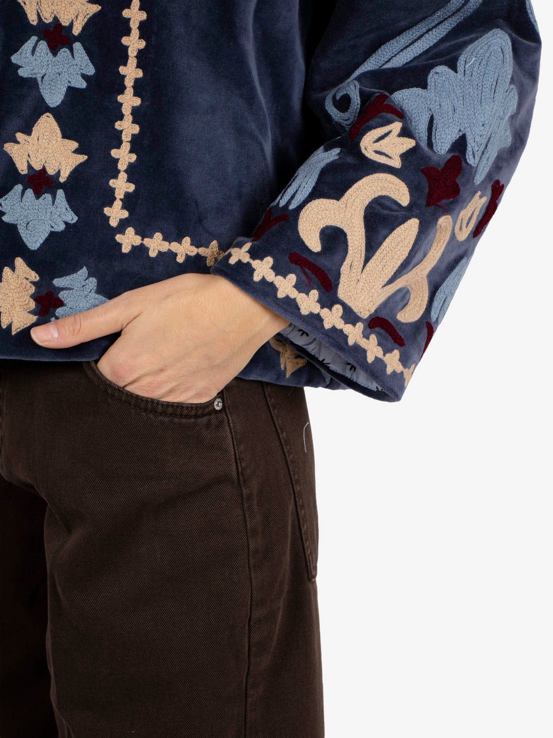 Navy embroidered jacket