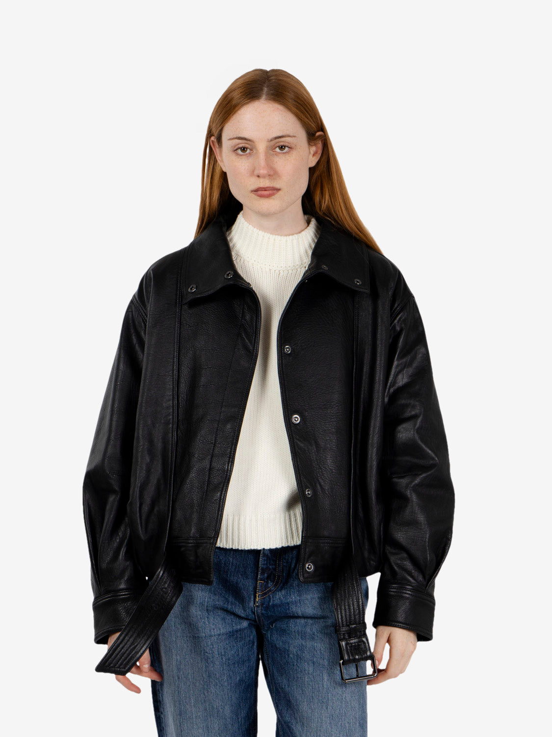 Black leather jacket