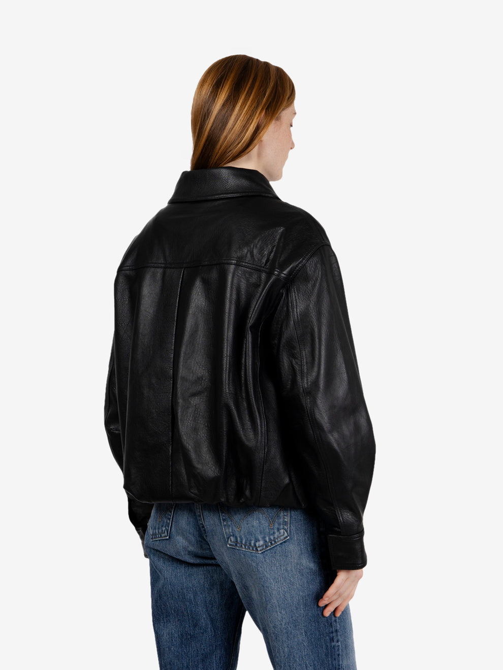 Black leather jacket