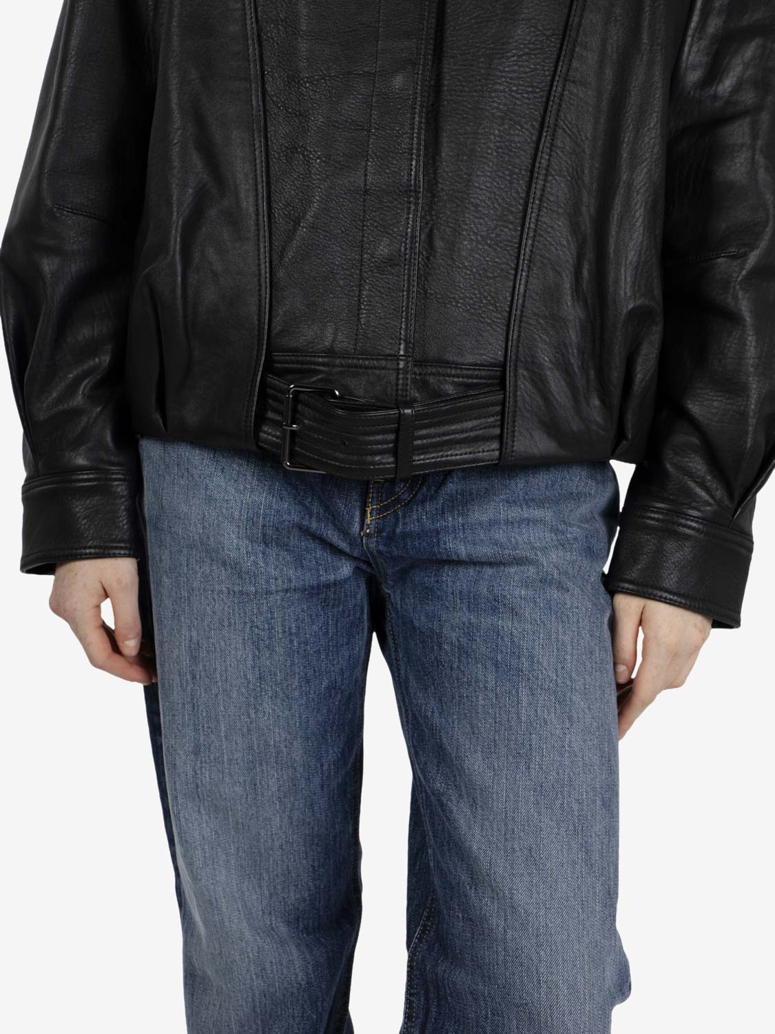 Black leather jacket