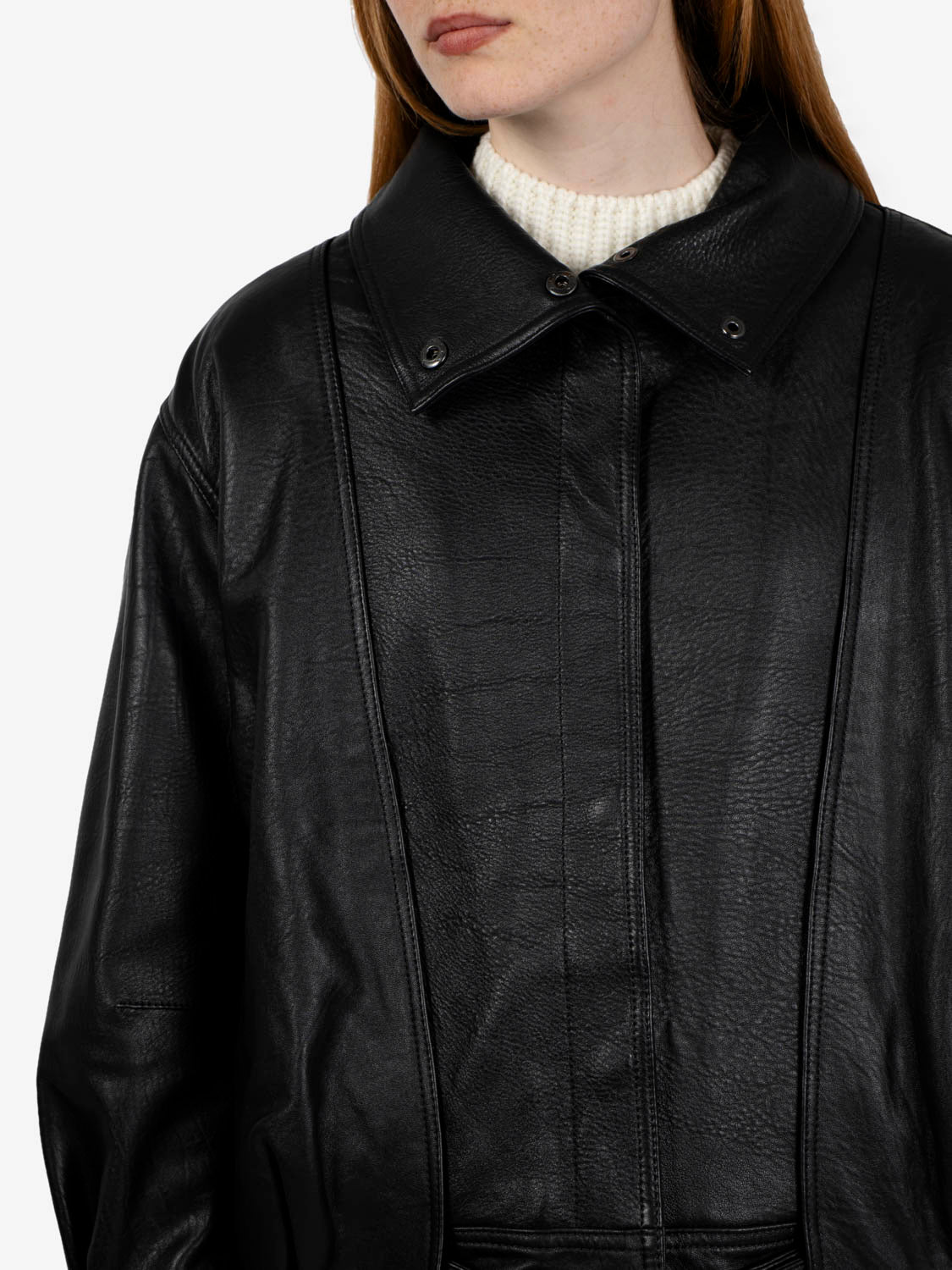 Black leather jacket