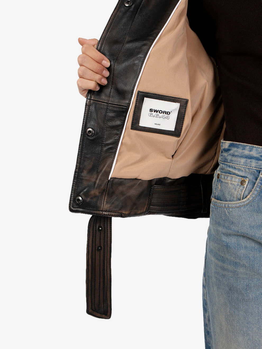 Leather jacket fondant
