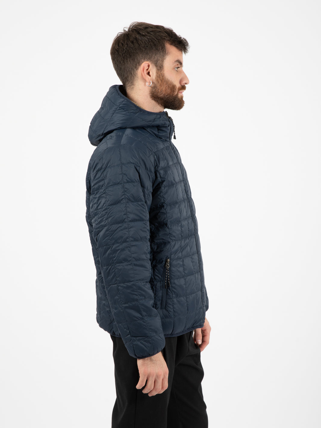 Giacca reversibile orsetto navy / beige