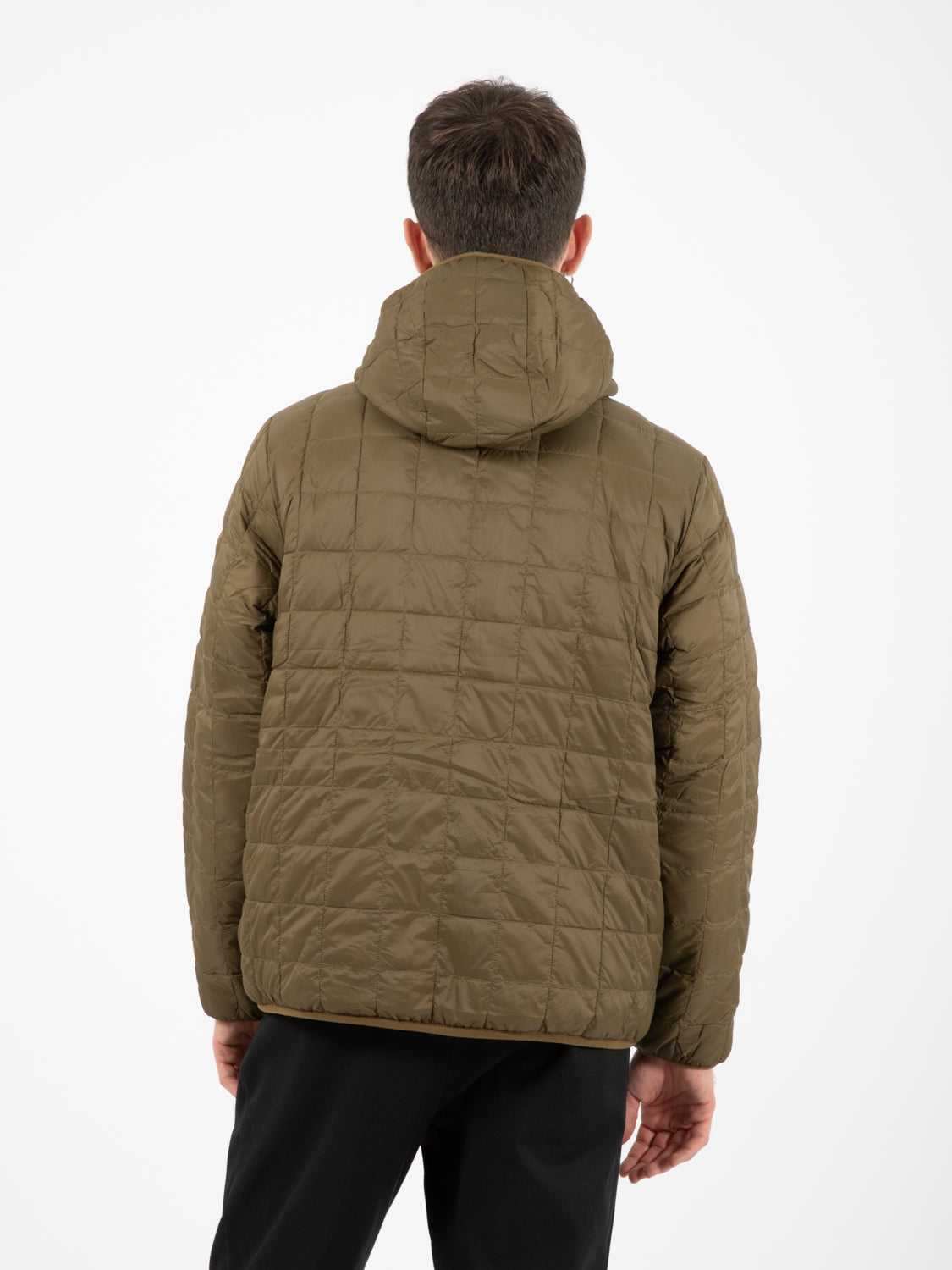 Giacca reversibile orsetto olive / ivory