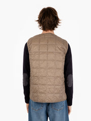 TAION - Gilet imbottito con bottoni khaki