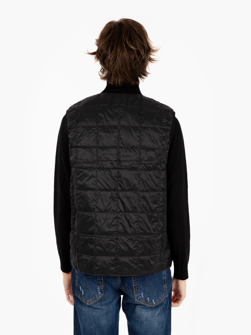 Black Button Down Padded Vest