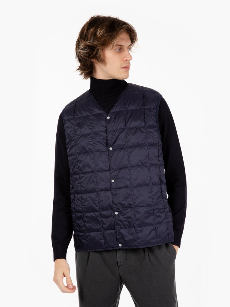 TAION - Gilet trapuntato piuma navy