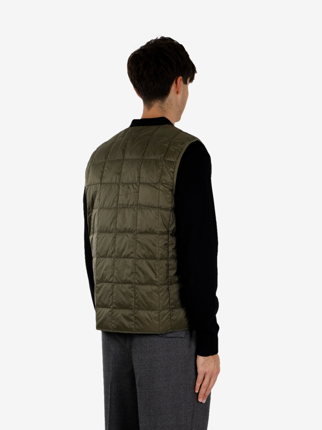 Dark olive V-neck vest