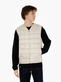 Ice gray V-neck vest