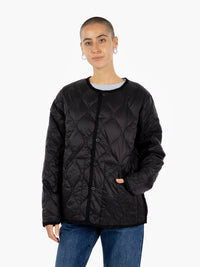 Military crew neck jacket black