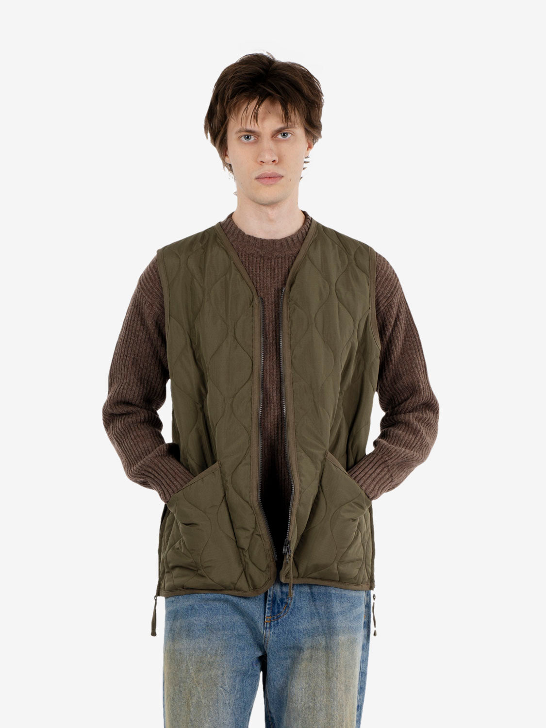 Military vest dark olive