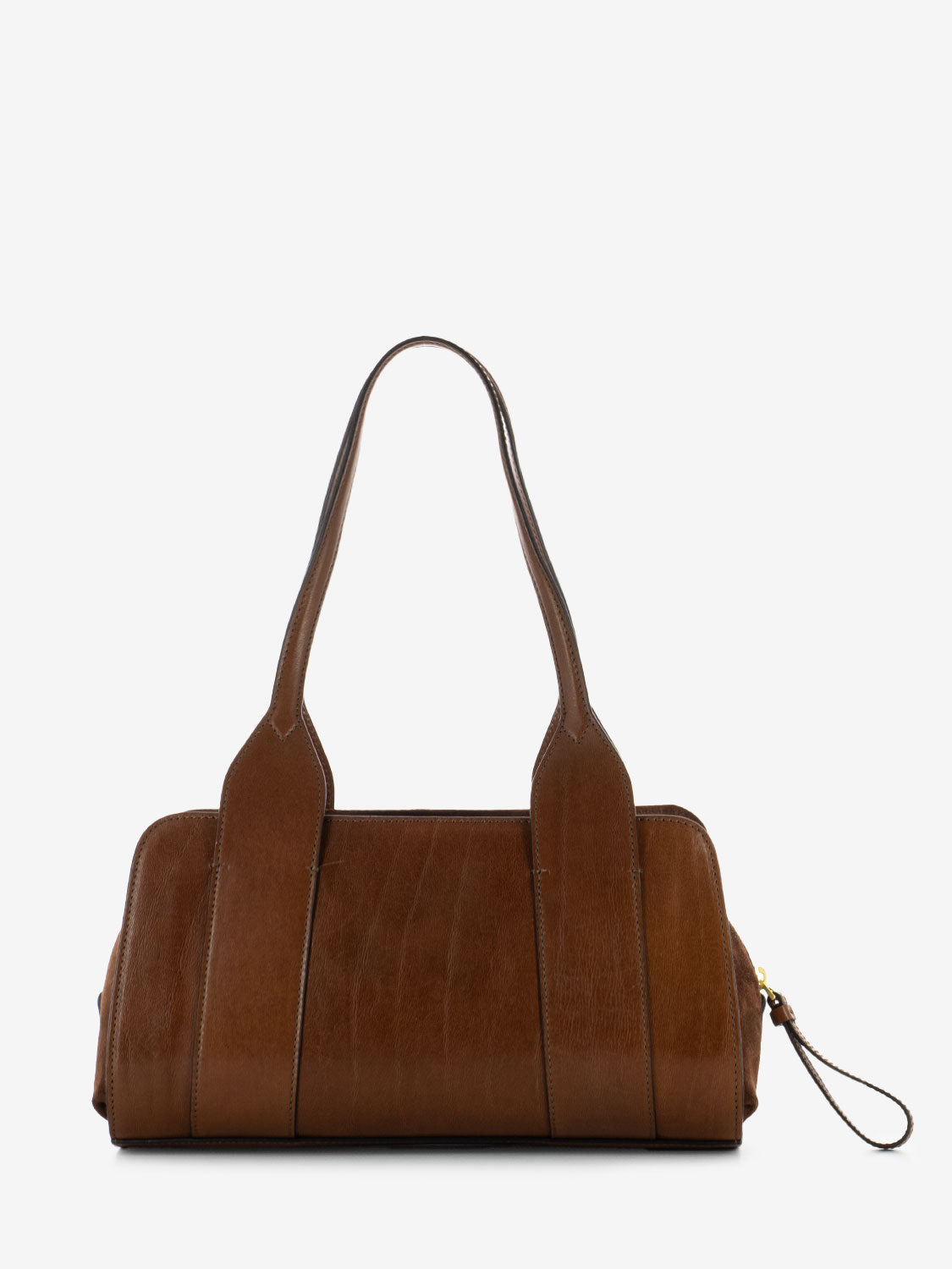 Bauletto con fibbie marrone / oro