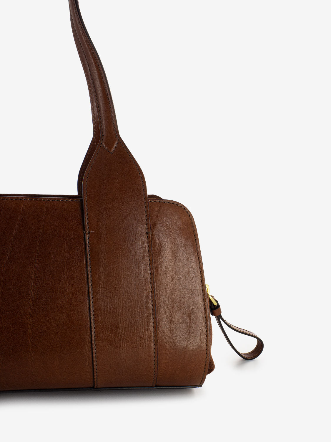 Bauletto con fibbie marrone / oro