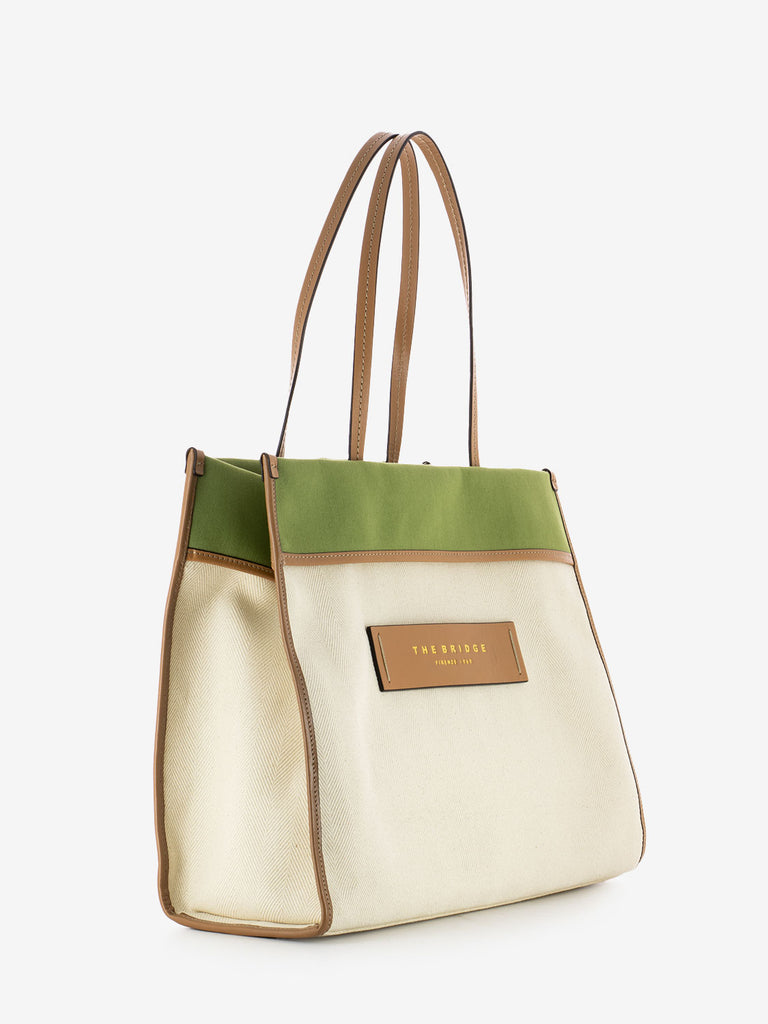 THE BRIDGE - Beach bag Elisa naturale / verde