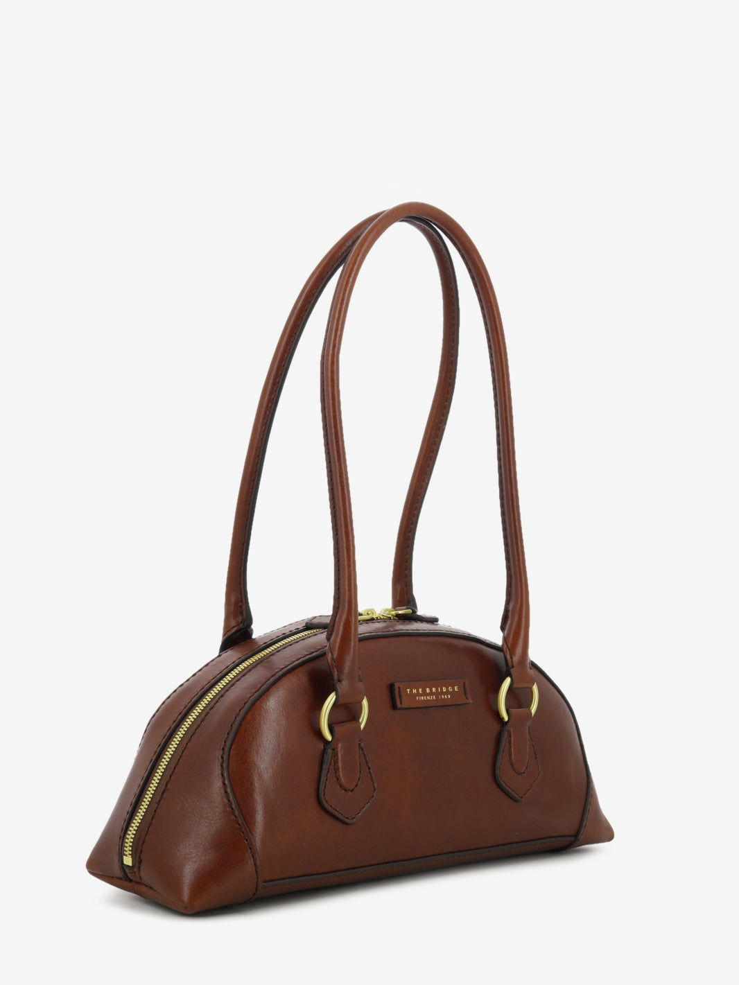 Borsa bowling Magda marrone / oro
