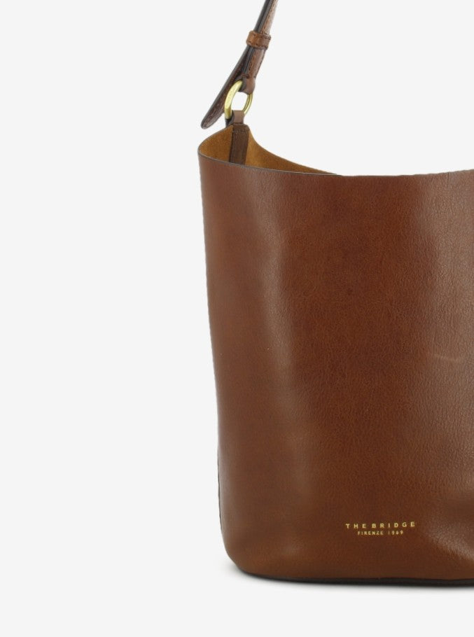 Borsa Bucket Luce marrone / oro