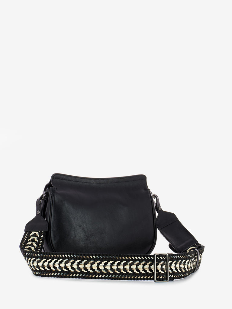 THE BRIDGE - Borsa crossbody Celeste nero / panna