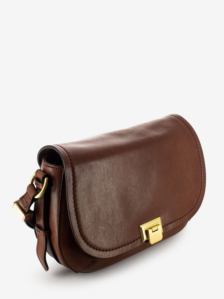 THE BRIDGE - Borsa Federica a spalla in pelle marrone