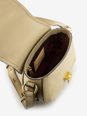 THE BRIDGE - Borsa Federica a tracolla in pelle beige