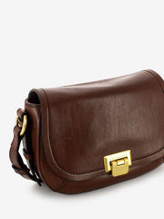 THE BRIDGE - Borsa Federica a tracolla in pelle marrone