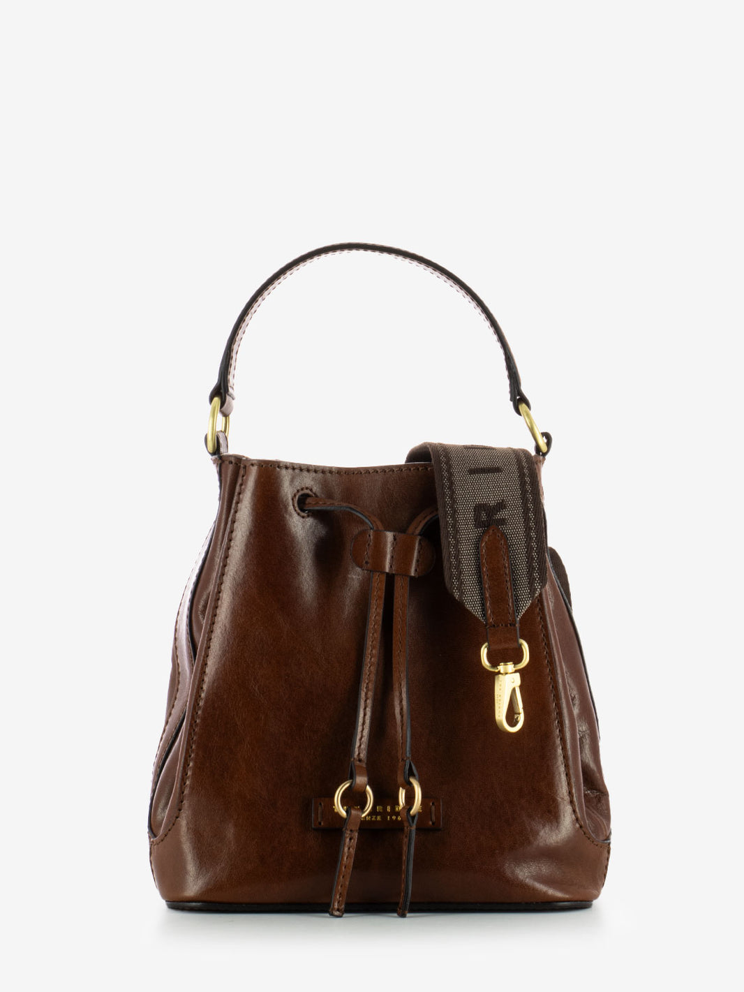 Fiammetta Bucket Bag in Brown Leather